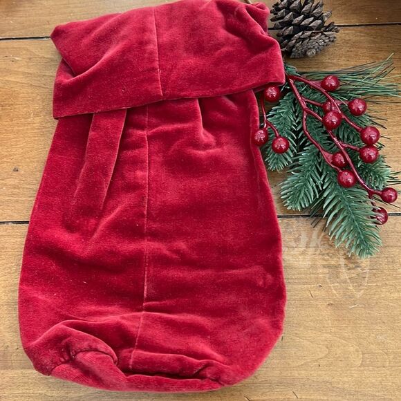 Pottery Barn Velvet Blitzen Christmas Reindeer Wine Gift Bag - Picture 6 of 9